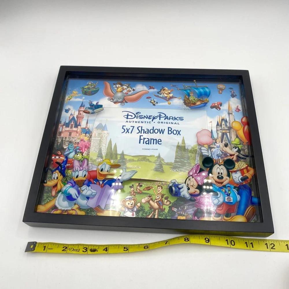 DisneyParks Shadow Box 5x7 Picture Frame Storybook Mickey & Friends Pixar